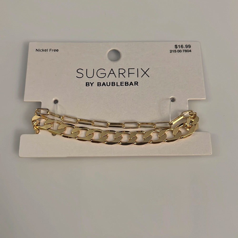 Sugarfix by BaubleBar Gold Chain Bracelet - Set of 2